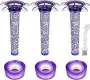 V7 V8 New Filter Replacement Kit for Dyson V7 V8 Slim Animal Absolute Motorhead SV10,SV11,SV25,SV37 Cordless Vacuums, Star Pre-Filters and HEPA Post-Filters, Part No. 965661-05&967478-05 (3+3purple)