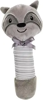 COMNESTBI Plush Hand Rattle for Newborns Creative Cartoon Animal Shaker with Sound Multi Purpose Grip for Development Civet Design for Showers and