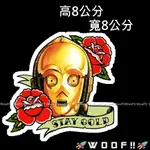 WOOF #防水貼紙 潮流貼紙 美式貼紙 星際大戰C-3PO 惡搞貼紙行李箱貼紙安全帽貼紙車貼筆電貼紙PVC