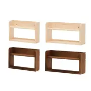 Wooden Floating Bookshelf Wall Stand Modern Sturdy Wall Mounted Shelf for