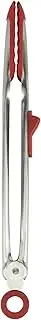 Tovolo Tip Top Tongs, Easy-Grip Kitchen Tongs for Cooking with Silicone Tips, Easy Locking Mechanism, Cooking Utensil with Resting Foot, Heat-Resistant & BPA-Free Silicone Tips