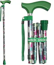 Switch Sticks Aluminum Adjustable Folding Cane and Walking Stick collapses and adjusts from 32 to 37 inches, Vienna