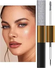 Shimmer Mascara for Eyelashes, Glitter Eyelash Mascara, Long Lasting Volume Mascara - Washable Eyebrow Lengthening Makeup Eyeliner for Home, Travel, Hotel and School