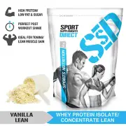 5KG VANILLA LEAN WHEY PROTEIN ISOLATE / CONCENTRATE - LEAN WPI / WPC 5 X 1KG