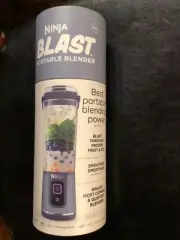 Ninja Blast 18oz Portable Blender BC151NV (Denim Blue) USB-C Cord Included NEW