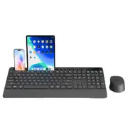 Wireless Keyboard Mouse Combo Full-Size Quiet Keyboard with Palm Rest and Phone Holder