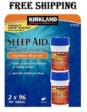 Kirkland Signature Sleep Aid Doxylamine Succinate 25 Mg 192-Count Pack of 4