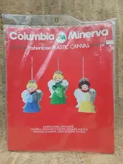 VTG Columbia Minerva Fashion Ease Plastic Canvas Majestic Angel Ornaments 8482