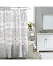 Moda at Home Harmony 3pc Shower Curtain Set with 12 Shower Hooks