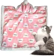 Dog Blankets for Medium Dogs, Thermal Dog Wearable Blanket Dog Throw Blankets, Cozy Dog Blanket Dog Warming Blanket with Hat for Winter Cold Weather