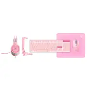 Fantech P51 5-in-1 Gaming Keyboard Combo with Mouse + Mousepad and Headset with Headset Stand - Sakura Pink (KBFTP51PK)