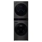 19/10kg AI WashTower Stacked Washer Dryer Black - WWT-1910B