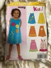Kids New Look Easy Dress Sewing Pattern Size 3-8 Uncut