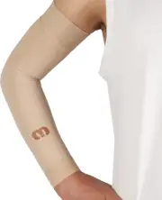 MGANG Lymphedema Compression Arm Sleeve for Women Men, Opaque, 15-20 Mmhg Compre