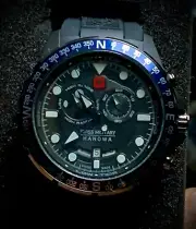 HANOWA Swiss Military Men's Chrono Black Watch 6-4252 NEW (Authentic Swiss Made)