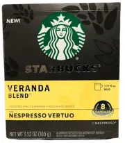 Starbucks Veranda Blend Nespresso Vertuo 8 Capsules 3.52 oz