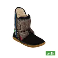 在飛比找蝦皮商城優惠-美國 SANUK皮草拼接幾何設計雪靴 靴子 女款(黑色) 1