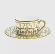 Haviland Tiara Gold Tea Cup & Saucer H1517 (Set of 4)