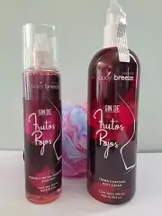 Zermat Set Of Body Mist And Body Cream Gin De Frutos Rojos And Sponge