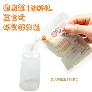 120入原廠盒裝 韓國製 180ml 雙開口 感溫型 厚款 直立式母乳袋/集乳袋/母乳冷凍袋