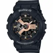 Casio Baby-G Rose Gold Black Analogue/Digital Watch BA110RG-1A BA-110RG-1A