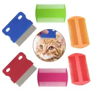6 Pcs Dog Cat Hair Removal Massaging Combs, Dandruff & Stain Remover (Random ...