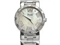 在飛比找Yahoo!奇摩拍賣優惠-Piaget 伯爵 Dancer 系列18K白金女用腕錶