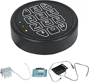 High Security Electronic Safe Lock Replacement Keypad with Solenoid Lock, Programmable Electronic Keypad Fit Safe Box and Security Cabinet