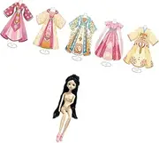 Generic Kids' Outfit Design Kit Featuring Chinese Traditional Dress Components, 5 Mannequins 1 Doll