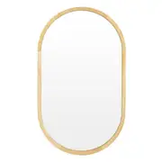 Honour Oval Wooden Wall Mirror - Natural