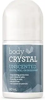 Body Crystal Unscented Roll On Deodorant 80 ml
