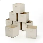 8-Piece Storage Cubes Set of Storage Bins for Shelves Foldable Storage Cubes