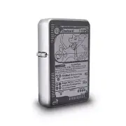 BRAND NEW - DESIGNED BRUSHED STYLED CIGARETTE PETROL LIGHTER - Charizard Gold