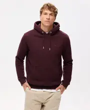 Essential Logo Hoodie | Rich Deep Burgundy