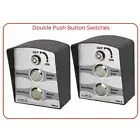 2 Pcs Wired Double Push Button Switches With Isolation Key For All Gate Openers