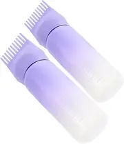 VICASKY 2pcs Hair Dye Applicator Brush Bottle Set for Salons Shampoo Brush Root Comb Applicator