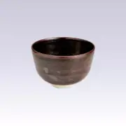 Kyo-yaki - Matcha bowl - Iron Sand with box