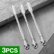 3pcs Mini Powder Ladle Scoop Mini Spoon Spatula Metal Cute Gift Sliver Spoon