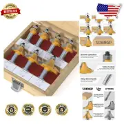 Versatile Roundover Router Bits - 7 Pcs Set with Anti-Kickback Design for Safety
