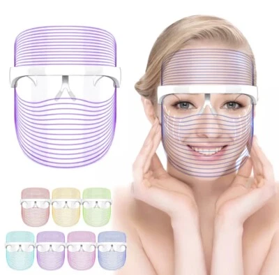 LED Light Therapy Facial Mask Anti Aging Ani Wrinkle Rejuvenation Wireless Face