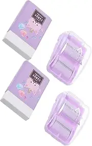 Happyyami 2Sets Portable Eraser Rollers Mini Crumb Cleaners for Office Safe and Easy to Carry Desktop Eraser Collectors for Furniture Surface Cleanup