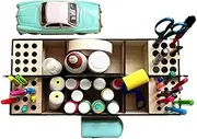 Art Supply Storage Box - Multipurpose Wooden Tool Box Art Craft Organizer - Art Supplies Storage Organizer Paint Storage Organizer with Multiple Compartments