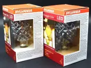 (2) SYLVANIA LED PINEAPPLE GLOBE DESIGNER WARM AMBER LIGHT BULBS 150 LUMENS