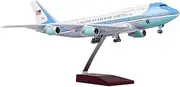 Pre-Built Model Aircraft 47cm Scale Model Airplane with Wheels and Lights 1:150 Air Force One for Boeing 747 Passenger Aircraft Model Miniature Airplane Model(with Light)