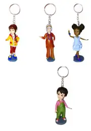 4 Pvc Keychain Dangler Mrs Devine Grace Jo Jojo Clancy & Bree Pvc Fancy Nancy 3”