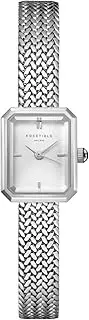 [Rosefield] Women's MWSMS-M04 Silver Mini Octagon Silver-Tone Woven Mesh Watch