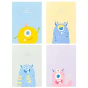 DELI B5 School Soft Cover Notebook 60 Pages Kids School Exercise Book 4 PCS Pack With 4 Patterns
