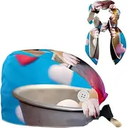 [YTYVAGT] Scrub Caps Women,Scrub Hats Suitable for Women,a Puppy in Bath and Dog Pattern