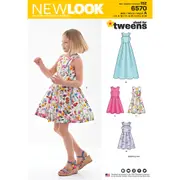New Look Sewing Pattern 6570 N6570 Girls' Dress in Two Lengths
