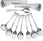 KICHOUSE 1010 Stainless Steel Utensils Set Forks Spoons Serving Spoon Fork Kit Dinnerware Western Food Cutlery